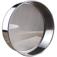 Stainless Steel Flour Sieve - Fine Sieve - Suitable for Flour, Rice, Grains - 15*4.5cm - 60 Mesh Fine Sieve - Baking Tools - Round Flour Sieve