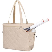 Backpack - Tennis Bag - Handbag - Sports Bag - Waterproof Racket Bag - Suitable for multiple rackets with shoe compartment - Beige