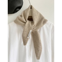 Triangular Knitted Scarf - Soft Acrylic Fabric - As a Scarf, Shawl or Blanket - In Solid Colors - Khaki