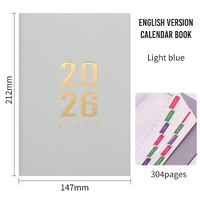 2026 Agenda - Daily Agenda - A5 Format - 1 Day per Page - 304 Pages - [light blue] - Hardcover