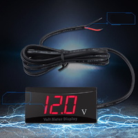 SWETRACE Red Led Voltmeter 12V 1Pack For Car And Motorcycle With Low Power Consumption And Anti-Frost Features