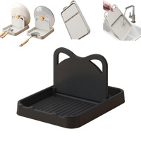 Silicone Spoon Rest with Lid, Heat-Resistant Foldable Utensil Holder for Spatulas, Kitchen Counter Organizer, Stove Top Safe Gray 7.28x5.51x4.13' 7.28