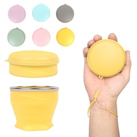 1pcs Water Bottle - Collapsible Cup - Silicone Collapsible Travel Mug, Reusable, Portable, Foldable Design, Outdoor, Hot and Cold Drinks, Hiking, Camp