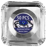 Gas stove protectors - Gas burner protectors - Aluminum foil gas stove - Gas stove foil - Kitchen accessories - Protective film - Extra thick - Univer