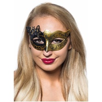 Heaven Costumes Butterfly Venetian Masquerade Mask Black Gold