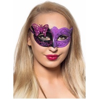 Heaven Costumes Butterfly Venetian Masquerade Mask Black Purple