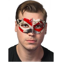 Heaven Costumes Venetian Red & Silver Music Masquerade Mask