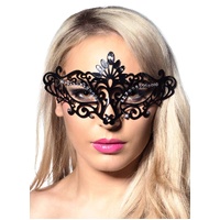 Heaven Costumes Black Cut Out Plastic Masquerade Mask