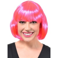 Heaven Costumes Short Hot Pink Bob Costume Wig with Bangs