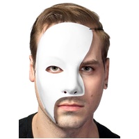 Heaven Costumes Half Face White Phantom Masquerade Mask