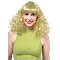 Heaven Costumes Disco Star Curly Blonde 70s Womens Costume Wig