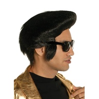 Heaven Costumes King of Rock Black Pompadour Mens Costume Wig