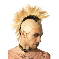 Heaven Costumes Radical 1980s Blonde Mohawk Mens Costume Wig