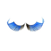 Heaven Costumes Jumbo Blue & Black Winged False Eyelashes