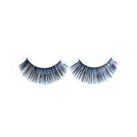 Heaven Costumes Long Black & Blue Tinsel False Eyelashes
