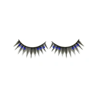 Heaven Costumes Spiked Black False Eyelashes with Blue Rhinestones