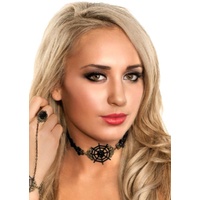 Heaven Costumes Spiderweb Halloween Choker Necklace