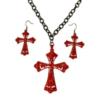Heaven Costumes Gothic Halloween Cross Jewellery Set