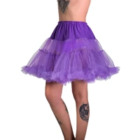 Fluffy Purple Thigh Length Costume Petticoat