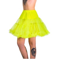 Heaven Costumes Fluffy Neon Yellow Thigh Length Petticoat