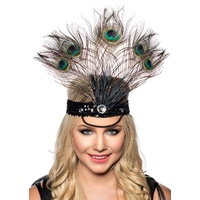 Heaven Costumes Tall Peacock Feather Showgirl Headpiece