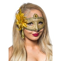 Heaven Costumes Celebration Gold Glitter Masquerade Mask