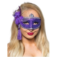Heaven Costumes Celebration Purple Glitter Masquerade Mask