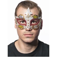 Heaven Costumes Baroque Men's Red Masquerade Mask