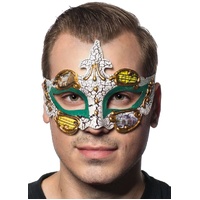 Heaven Costumes Baroque Men's Green Masquerade Mask