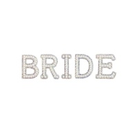 Heaven Costumes BRIDE Rhinestone Faux Pearl Hens Night Letter Set