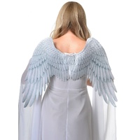 Heaven Costumes Feather Print White and Grey Angel Wings