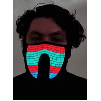 Heaven Costumes Colourful Wave Pattern Sound Activated Light Up Mask