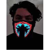 Heaven Costumes Monster Red White Teeth Light Up Sound Mask
