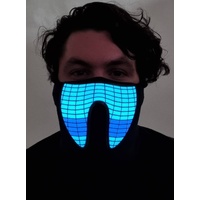Heaven Costumes Purple Teal Wave Sound Activated Light Up Mask