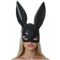 Heaven Costumes Sultry Black Bunny Half Mask Costume Accessory
