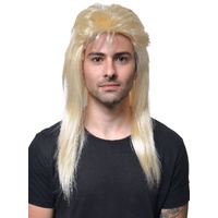 Heaven Costumes Classic Long Blonde Mullet Mens Costume Wig