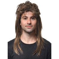Heaven Costumes Classic Long Ash Brown Mullet Mens Costume Wig