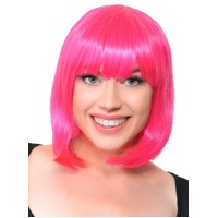 Heaven Costumes Short Hot Pink Bob Womens Costume Wig