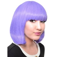 Heaven Costumes Short Purple Heat Resistant Bob Wig with Fringe
