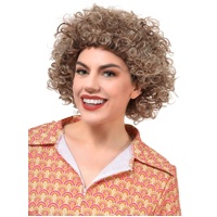 Heaven Costumes 1970s Frosted Blonde Brown Afro Costume Wig