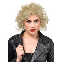 Heaven Costumes Greaser Womens Curly Blonde Sandy Costume Wig