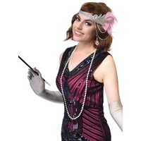 Heaven Costumes Roaring 20s Pink Chain Headband 5 Piece Set