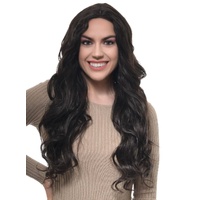 Long Wavy Dark Chestnut Brown Lace Part Fashion Wig