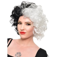 Heaven Costumes Short Curly Black White Costume Wig