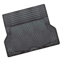 Aluminium Look 1-Piece Boot Mat Black Rubber