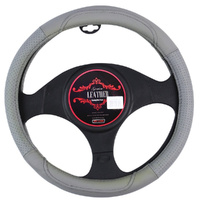 My Car Oklahoma Steering Wheel Cover Grey Leather
