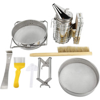 7 Pcs Beekeeping Tool Kit - Honey Strainer, Frame Grip, J-Hook & Feeder