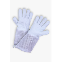 Beekeeping Bee Gloves Goat Skin 3 Mesh Ventilated Gloves-M