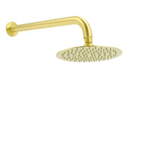KYLINS Brushed Gold 8" Rainfall Shower Head 355mm Arm Set