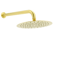 KYLINS Brushed Gold 10" Rainfall Shower Head 355mm Arm Set